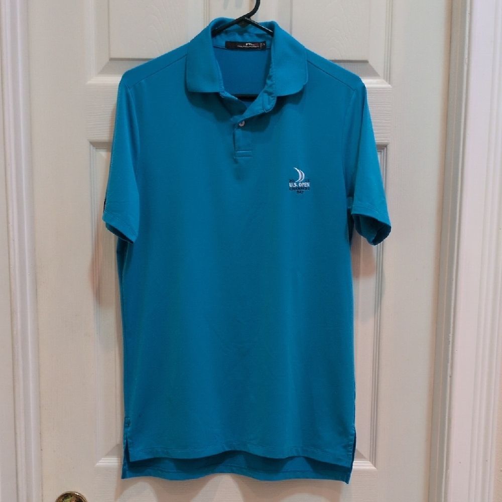 RLX Ralph Lauren Men's Blue 2015 Chambers Bay U.S. Open Polo Shirt Size Small
